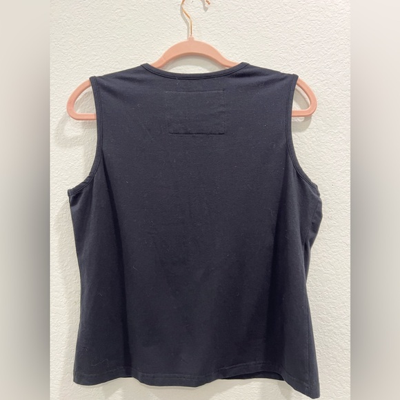 Onque‎ Tank Top Women’s Petite Large Black Brown Beige Beaded Crew Sleeveless - Picture 4 of 7